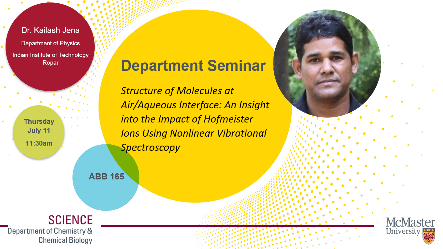 Department Seminar: Dr. Kailash Jena