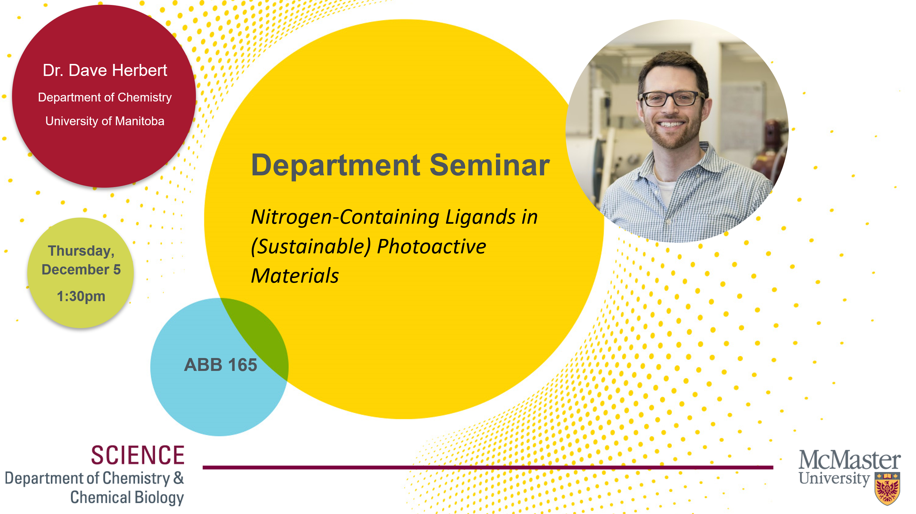 Department Seminar: Dr. Dave Herbert