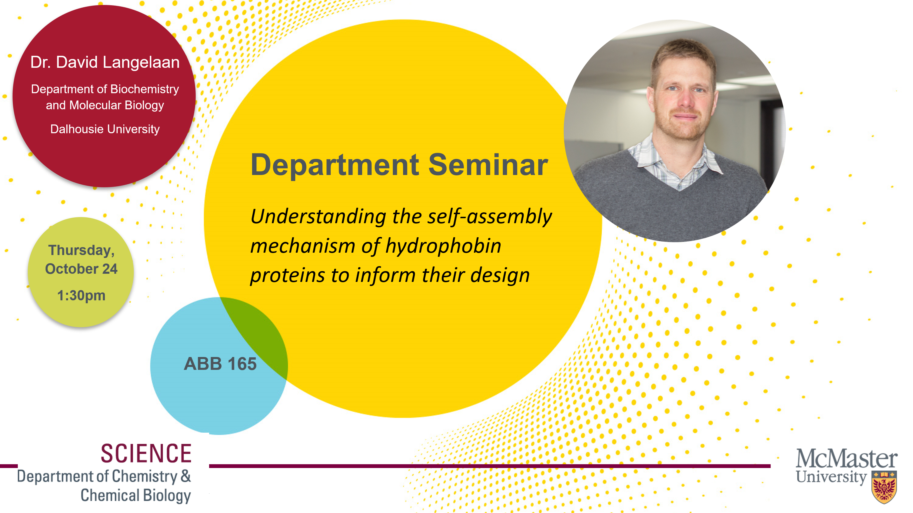 Department Seminar: Dr. David Langelaan