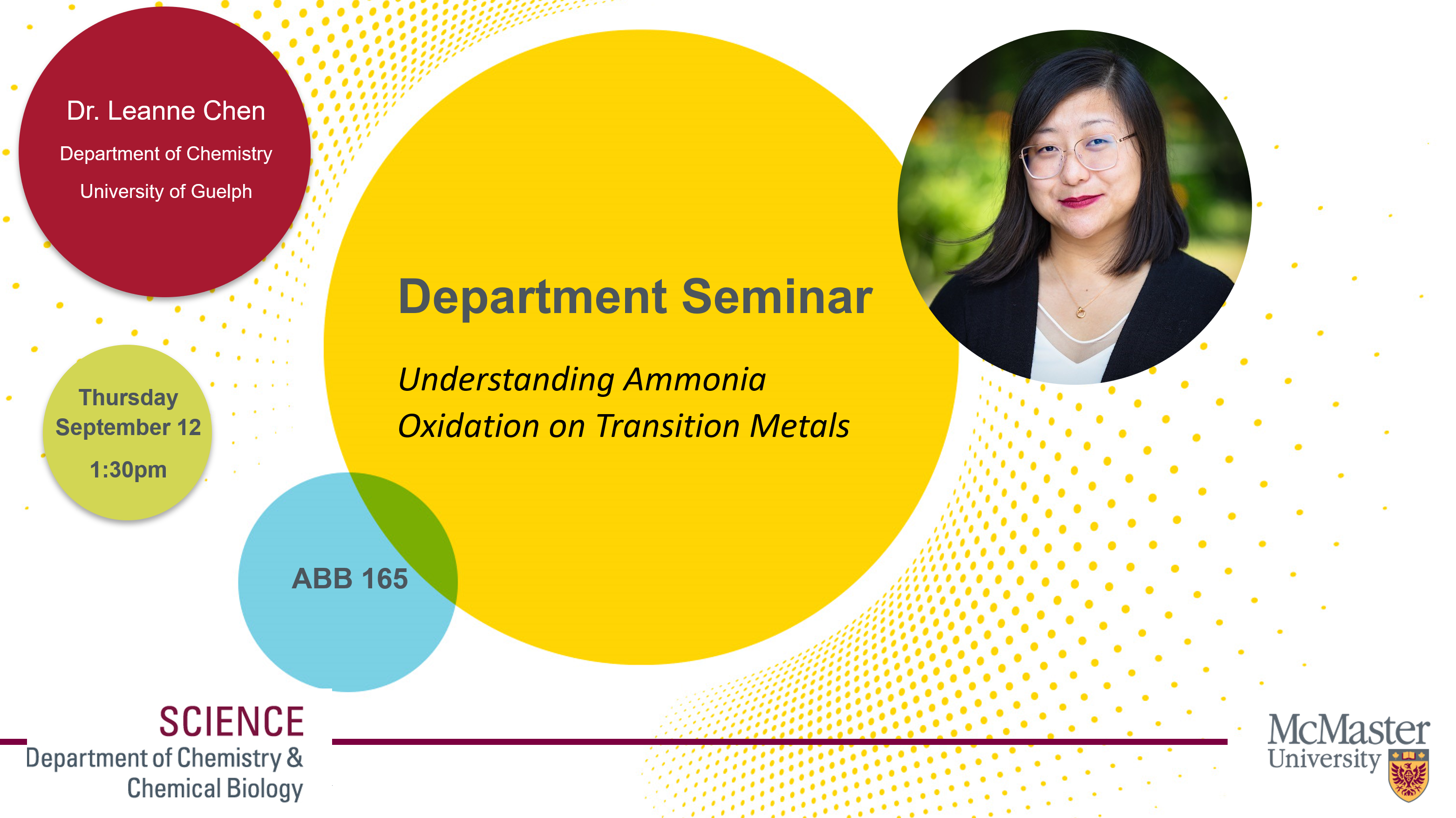 Department Seminar: Dr. Leanne Chen