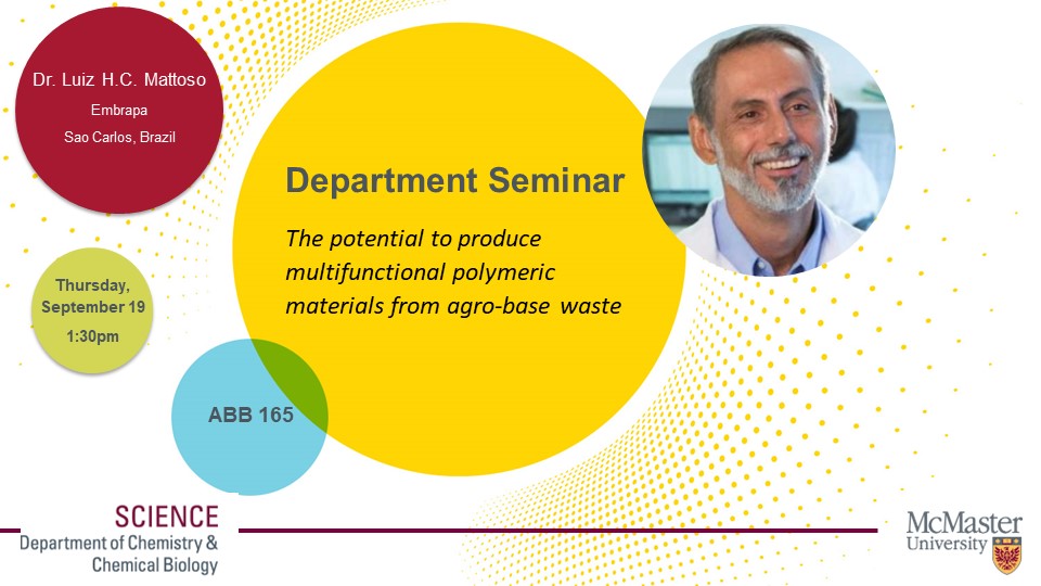 Department Seminar: Dr. Luiz Henrique Capparelli Mattoso