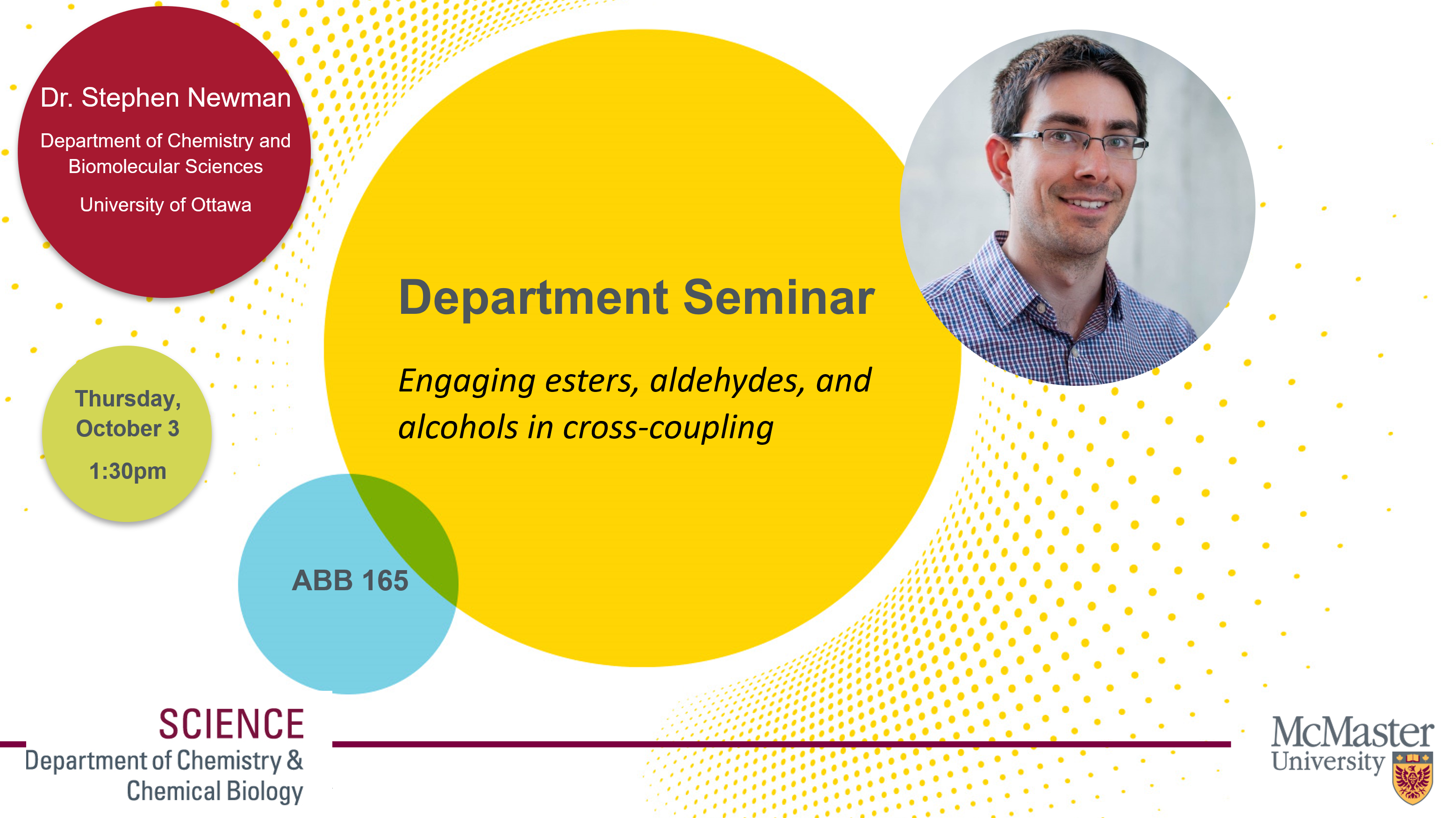 Department Seminar: Dr. Stephan Newman