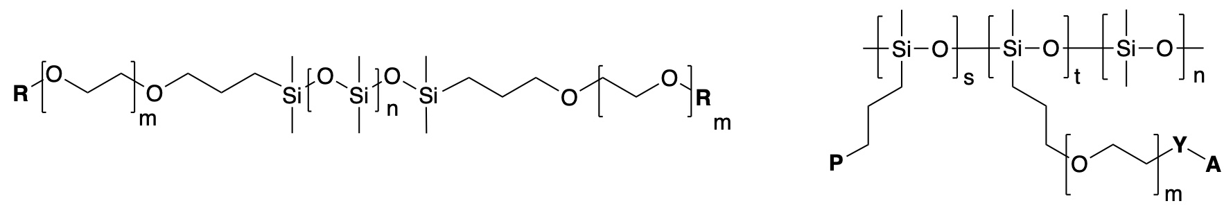 Structures of Wettable Silicones